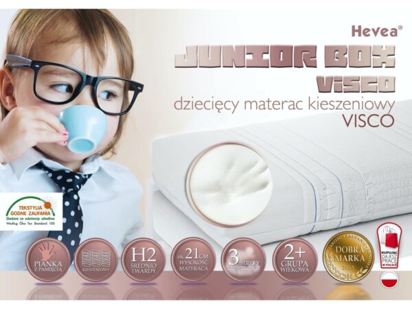 Materac kieszeniowy Hevea Junior Box Visco - obrazek 4