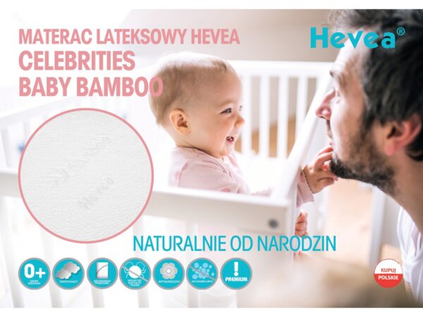 Materac lateksowy Hevea Celebrities Baby - obrazek 4