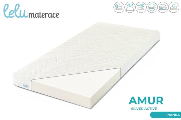 Materac AMUR SILVER ACTIVE pianka 10cm - obrazek 4