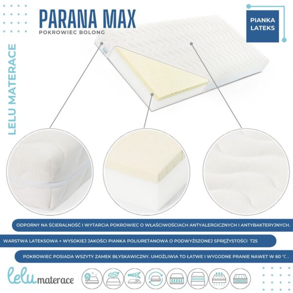 Materac PARANA MAX BOLONG pianka-lateks 16cm - obrazek 2